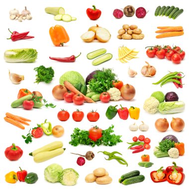 Collection vegetables clipart