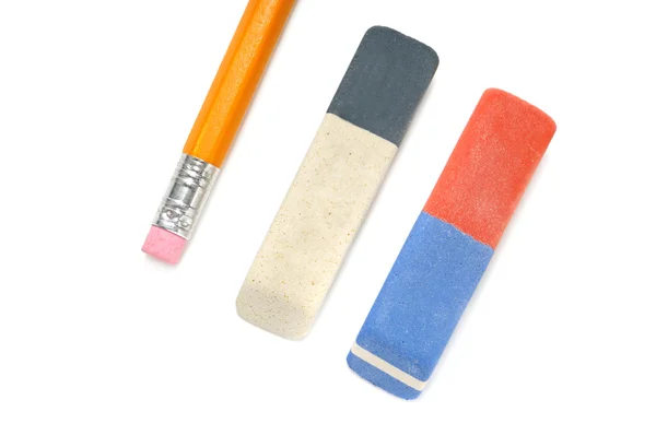 Tužky a gumy — Stock fotografie