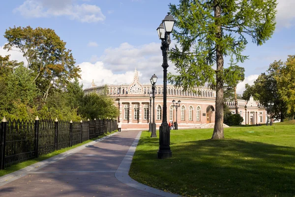 在 tsaritsyno 的旧俄宫 — 图库照片