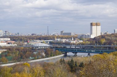 Panorama of Moscow from Sparrow Hills. clipart