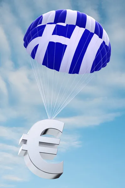 Greece parachute — Stock Photo, Image