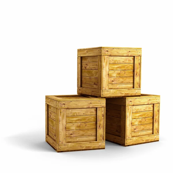 Dřevěné bedny — Stock fotografie