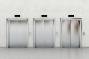 Three elevators clipart