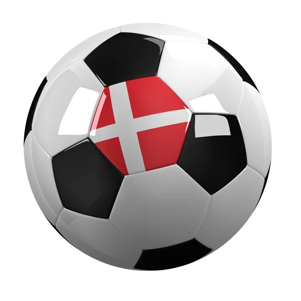 丹麦足球球 — 图库照片