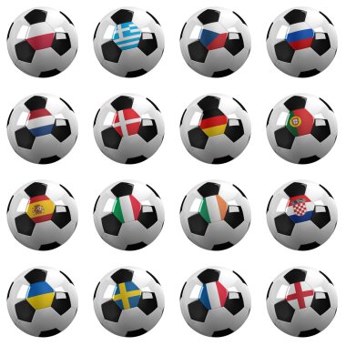 Euro Soccer Championship Teams clipart