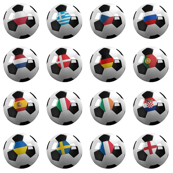 Euro Soccer Championship Teams — Stock Photo, Image