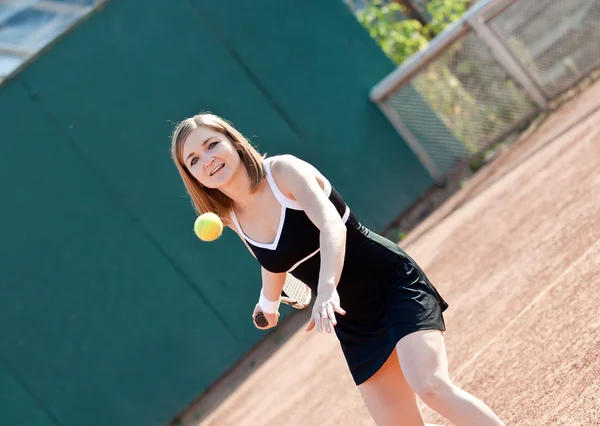 Tennis girl. — Stock Photo, Image