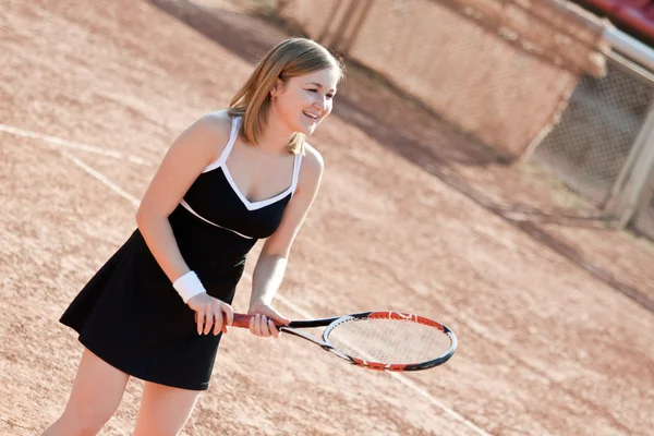 网球的女孩. — 图库照片