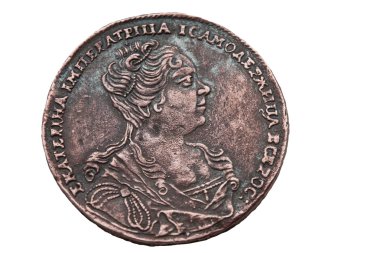 One rouble coin of 1727 years. clipart