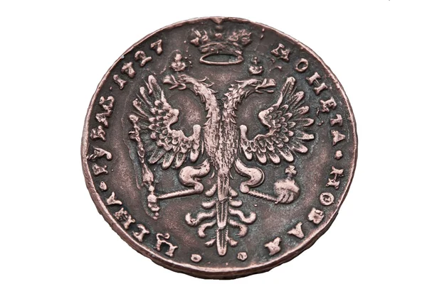 En rubel mønt på 1727 år . - Stock-foto