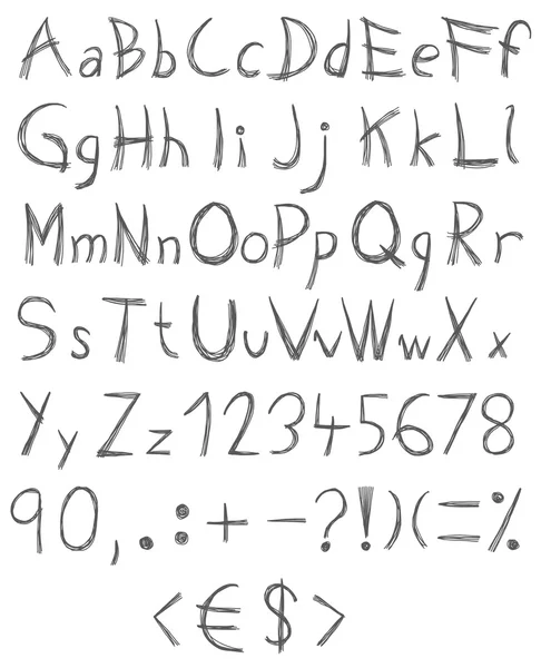 Abc, шрифт — стоковый вектор