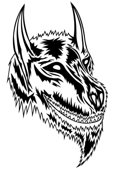 Lobo ilustración — Vector de stock
