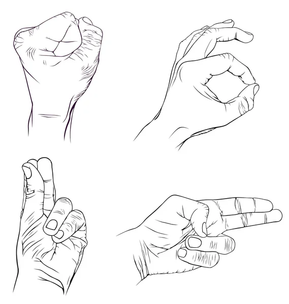 Szimbolikus kezek — Stock Vector