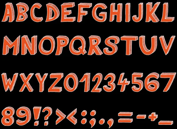 Retro lettertype — Stockvector