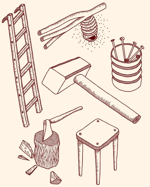 木工具 — 图库矢量图片