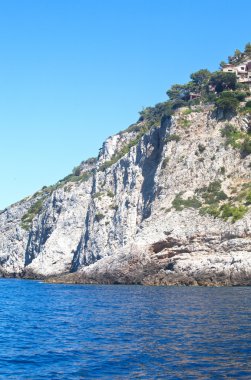Beyaz kayalar - argentario coast, İtalya