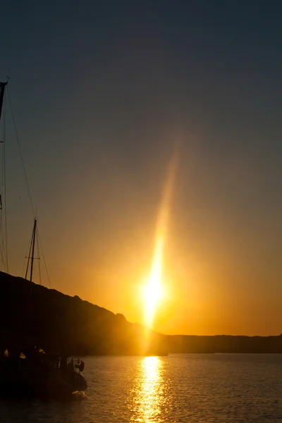 Heißer Sonnenaufgang - Insel Giannutri, Italien — Stockfoto