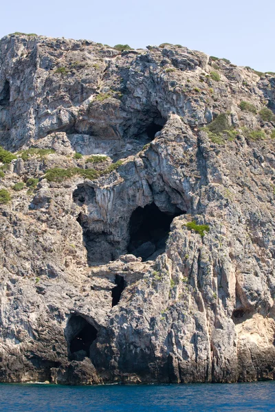 Zatoczek i białe skały - wyspy giannutri, Włochy — Zdjęcie stockowe