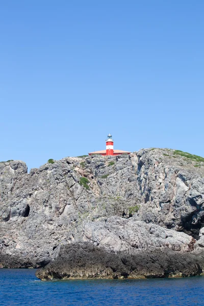 Cliff With Lighthouse - Giannutri Island, Italy — Stock Photo, Image