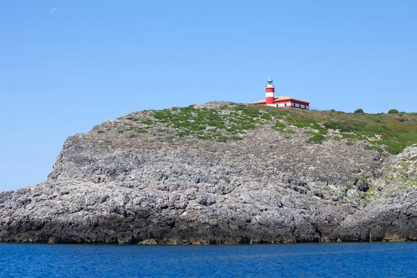 Deniz feneri - giannutri Adası ile Cape — Stok fotoğraf