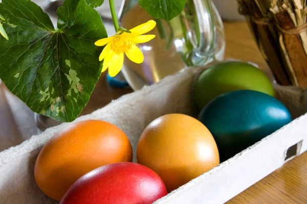 Paskalya yumurtaları ile natürmort — Stok fotoğraf
