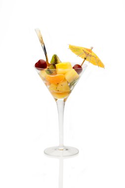 Cup With Fruit Salad Isolated clipart