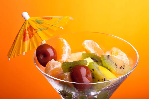 Salada de frutas close-up — Fotografia de Stock