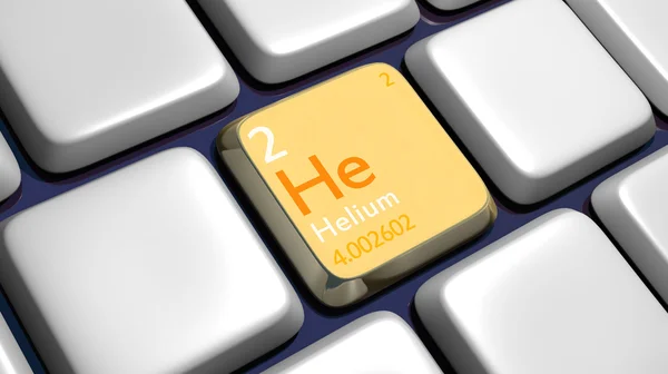 Teclado (detalle) con elemento helio —  Fotos de Stock