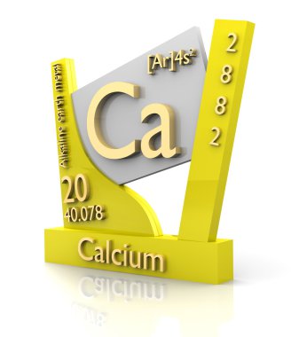 Calcium form Periodic Table of Elements - V2 clipart