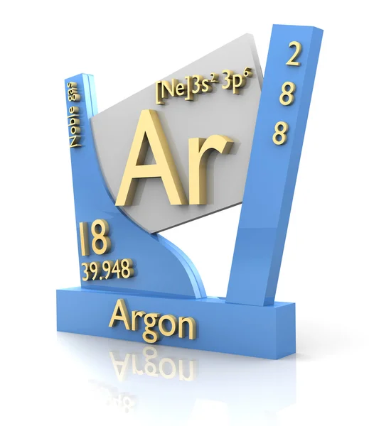 Argon form Periodic Table of Elements - V2 — Stock Photo, Image