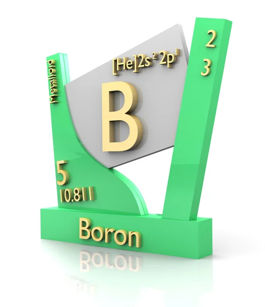 Boron form periodiska element - v2 — Stockfoto