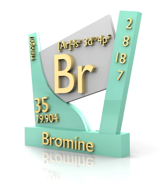 Bromine form Periodic Table of Elements - V2 — Stock Photo, Image
