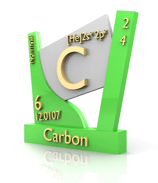 Forma de carbono Tabla periódica de elementos - V2 —  Fotos de Stock
