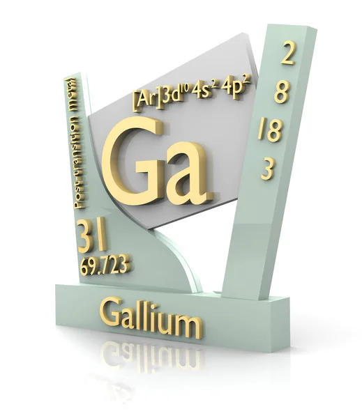 Gallium form periodiska element - v2 — Stockfoto