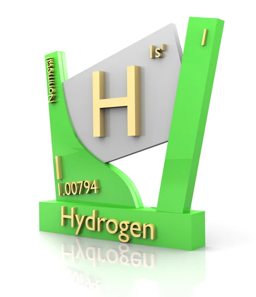 Hidrojen formu periyodik cetvel elementlerin - v2 — Stok fotoğraf