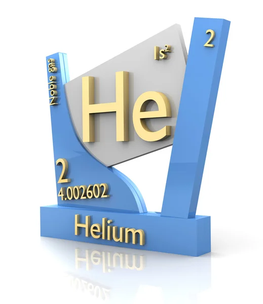 Helium form periodiska element - v2 — Stockfoto
