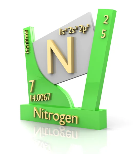 Nitrogen form Periodic Table of Elements - V2 — Stock Photo, Image