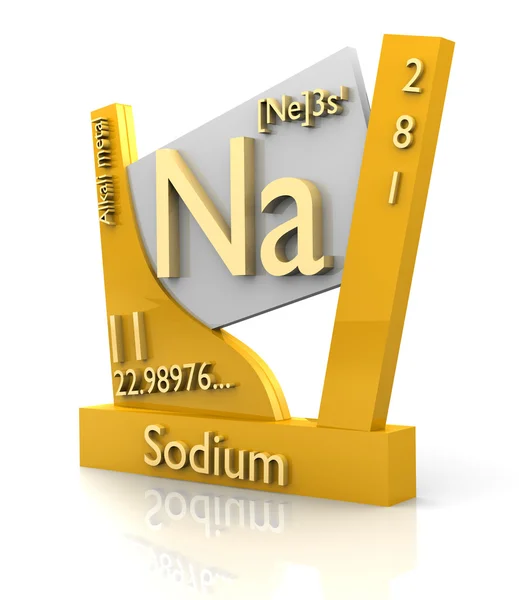 Natrium form periodiska element - v2 — Stockfoto