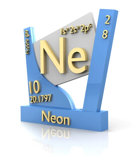 Neon formulier periodieke tabel van elementen - v2 — Stockfoto