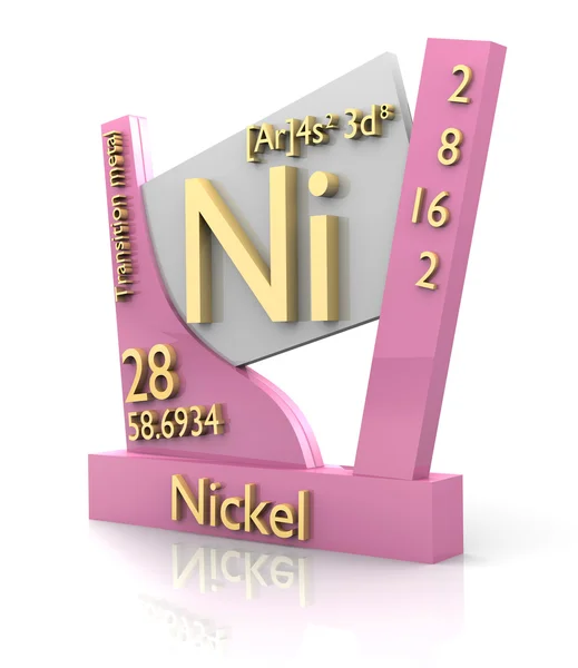 Nickel form Periodic Table of Elements - V2 — Stock Photo, Image