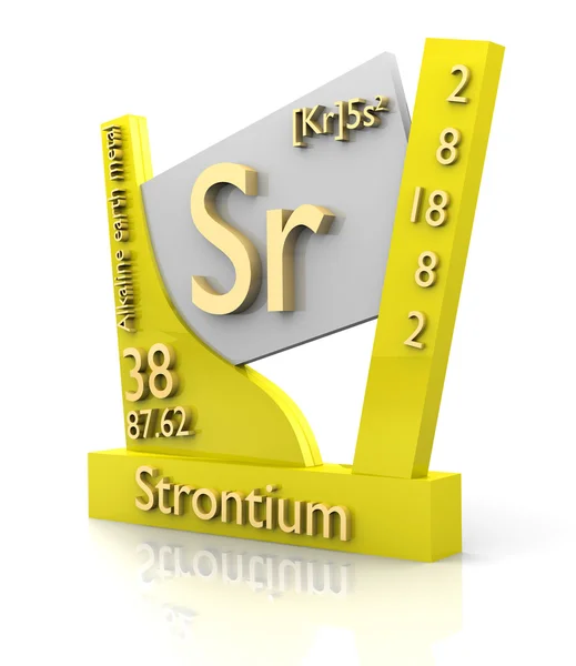 Strontium form periodiska element - v2 — Stockfoto