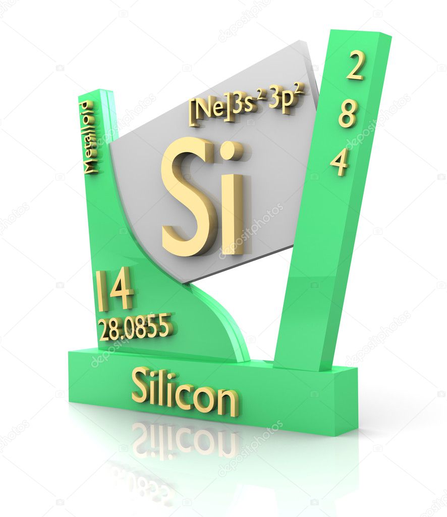 Silicon form Periodic Table of Elements - V2
