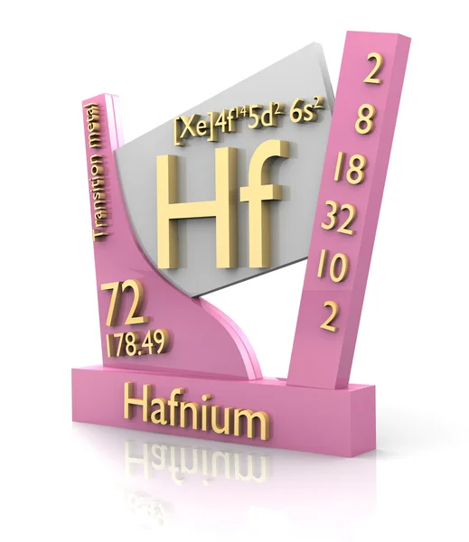 Forma de hafnio Tabla periódica de elementos - V2 — Foto de Stock