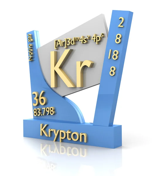 Krypton formie okresowego pierwiastków - v2 — Zdjęcie stockowe