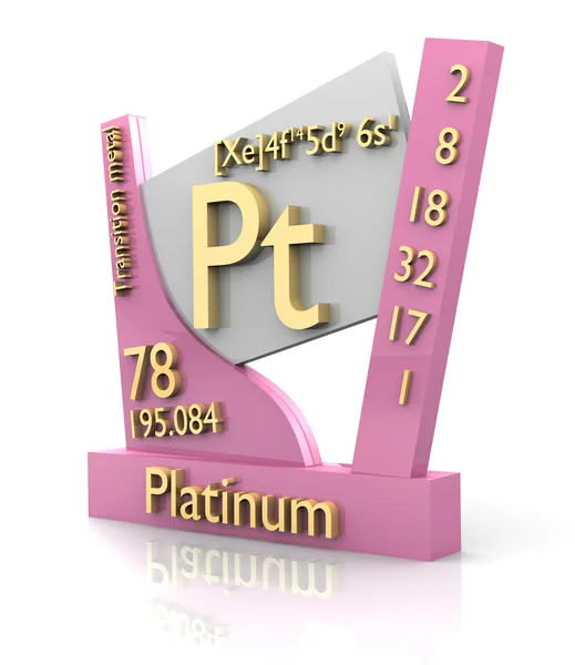Platinum form Periodic Table of Elements - V2 — Zdjęcie stockowe