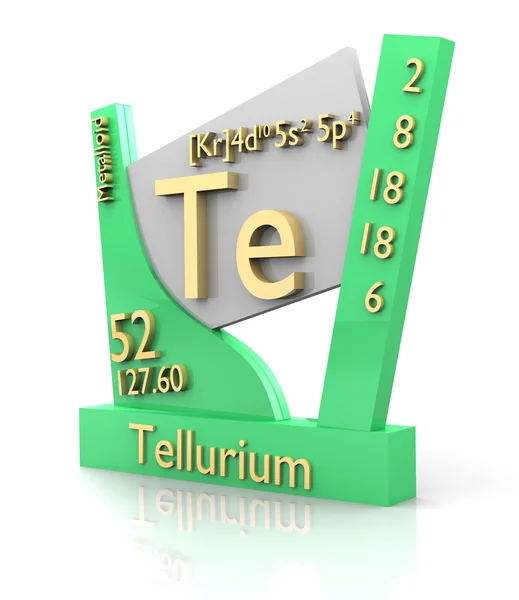 Forma de telurio Tabla periódica de elementos - V2 — Foto de Stock