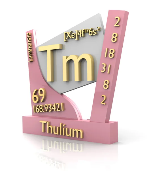 Tulium form periodiska element - v2 — Stockfoto