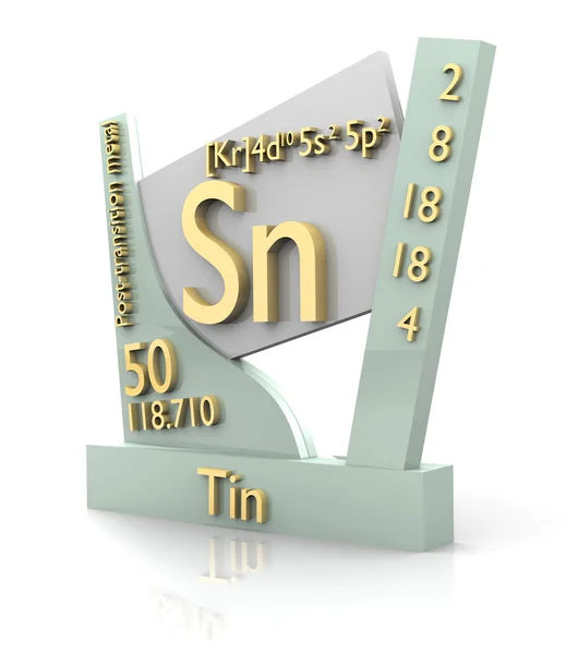 Periodiska systemet tenn form element - v2 — Stockfoto