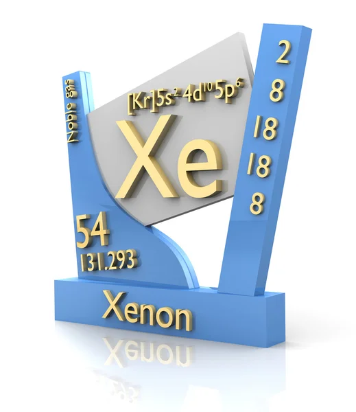 Xenon formában Periódusos rendszer az elemek - v2 — Stock Fotó