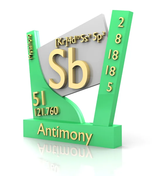 Forma antimonio Tavola periodica degli elementi - V2 — Foto Stock